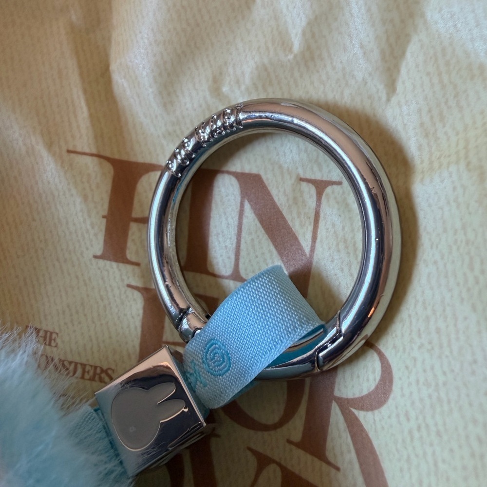 Labubu PIN FOR LOVE Letter “ K “ Key chain Charm light Blue color Pop Mart NEW - Picture 4 of 13